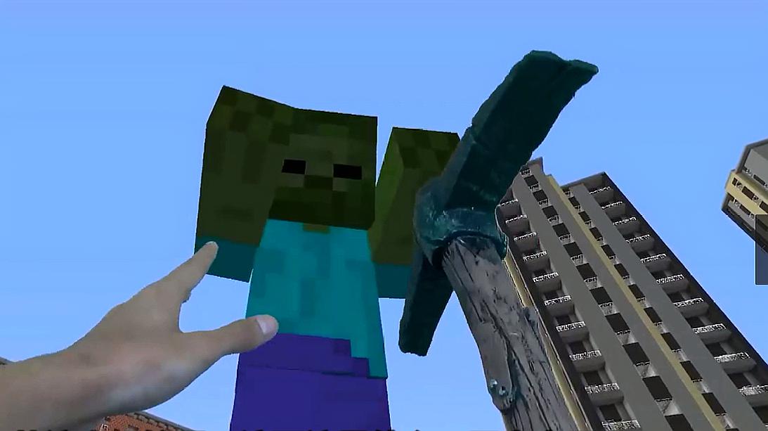 真人我的世界:潇洒做梦成真了,幸运宝箱居然中计了,有大丧尸