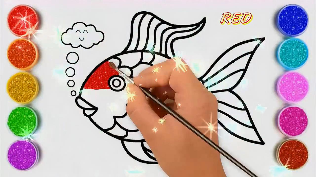 03:55  来源:好看视频-少儿简笔画教程:用彩色笔画的金鱼,漂亮极了