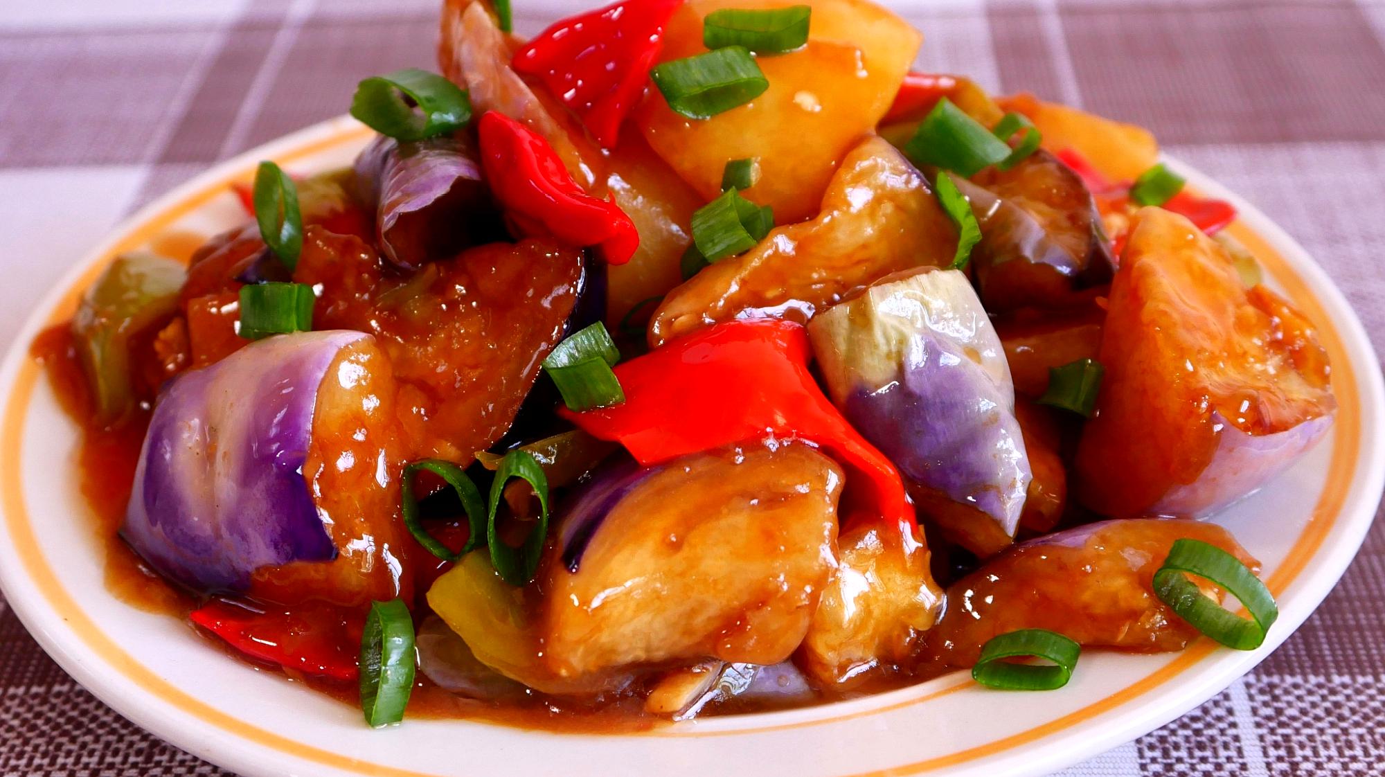 教你地三鲜家常做法,鲜香美味,做法简单,比吃肉还下饭