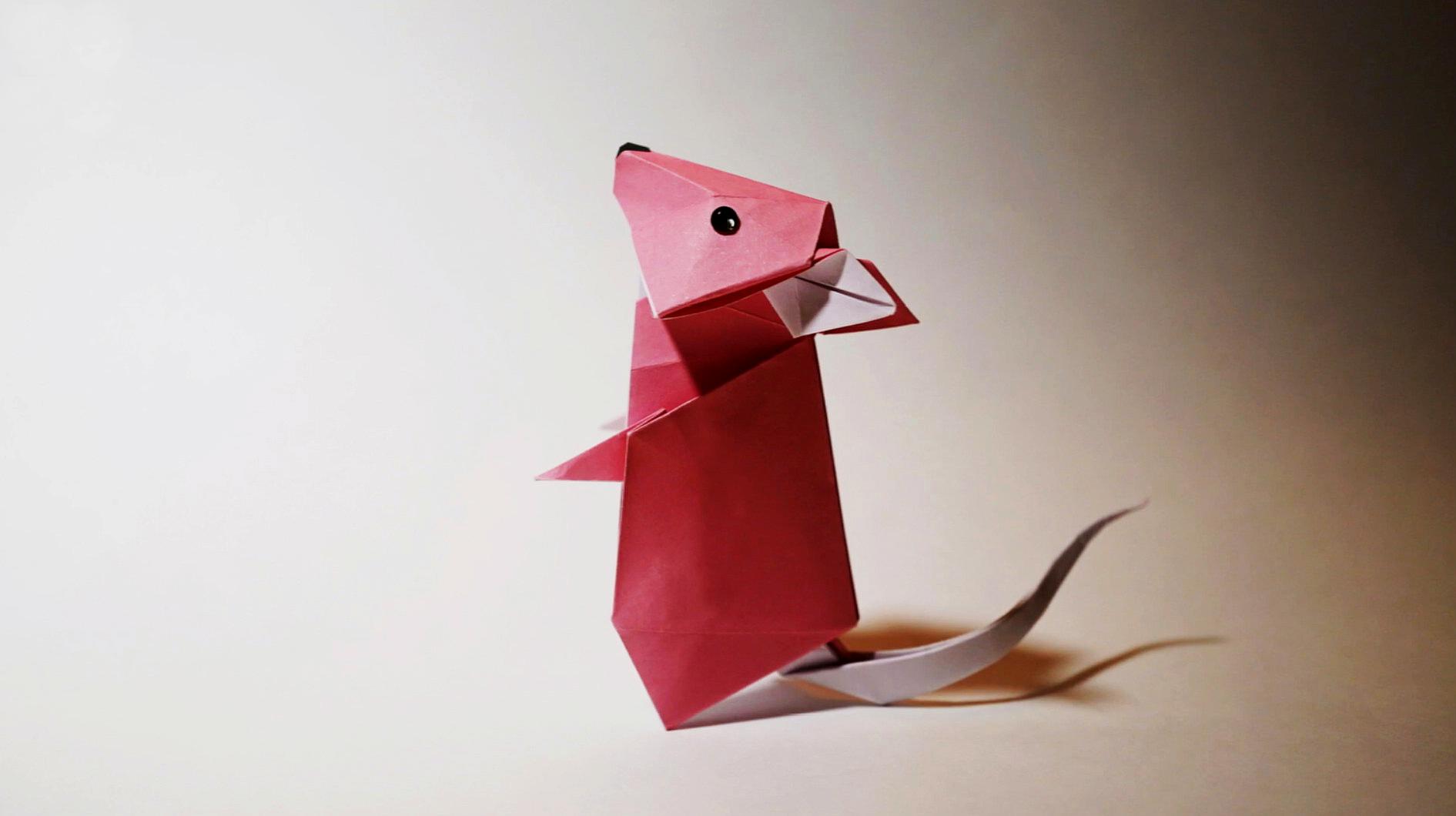 折纸老鼠怎样折叠?