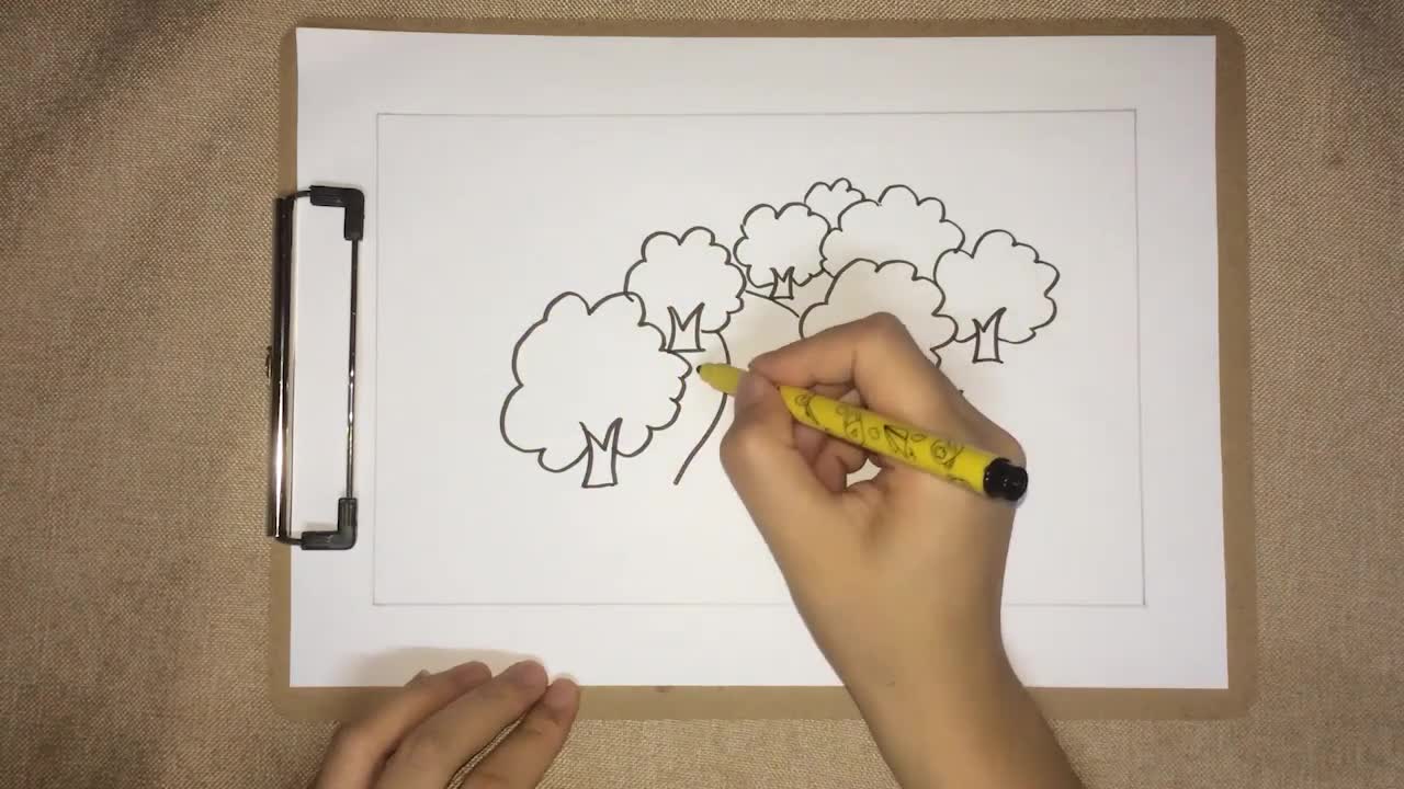 树林简笔画怎么画?