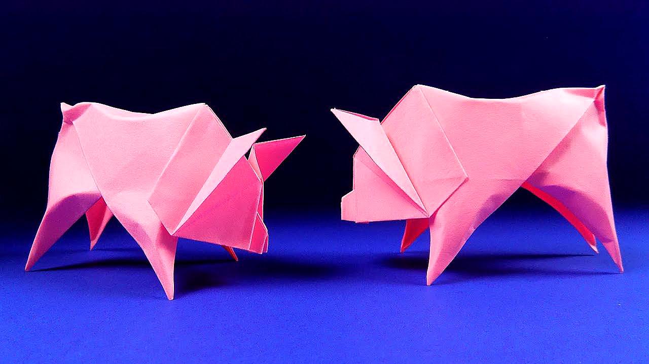 小猪折纸怎么做?