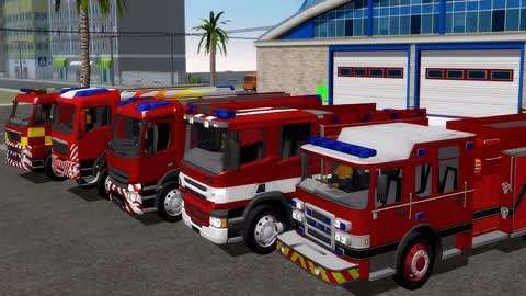 消防车消防员,警车警察,救护车等救援车辆 城市救援