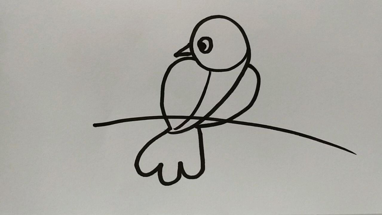 数字创意画之9画小鸟