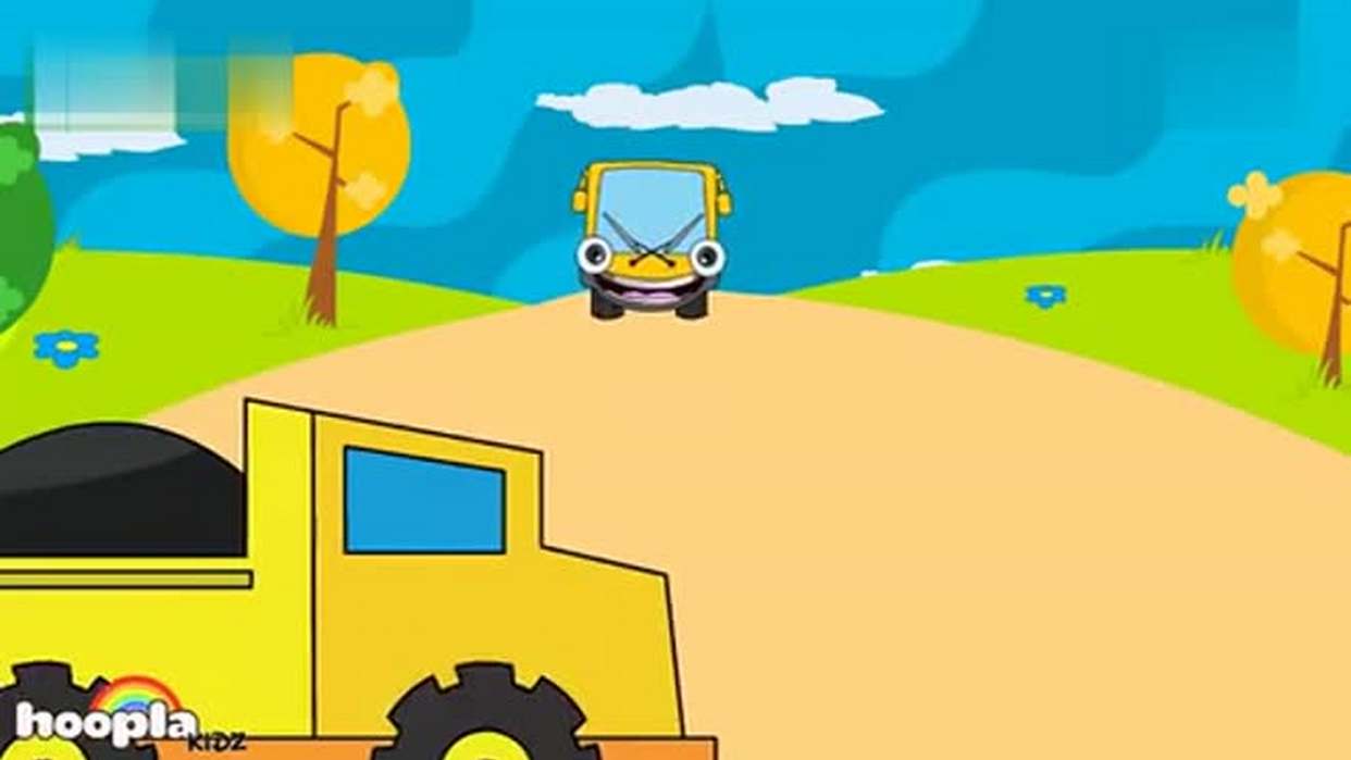 英文儿歌- 大巴士的轮子转啊转