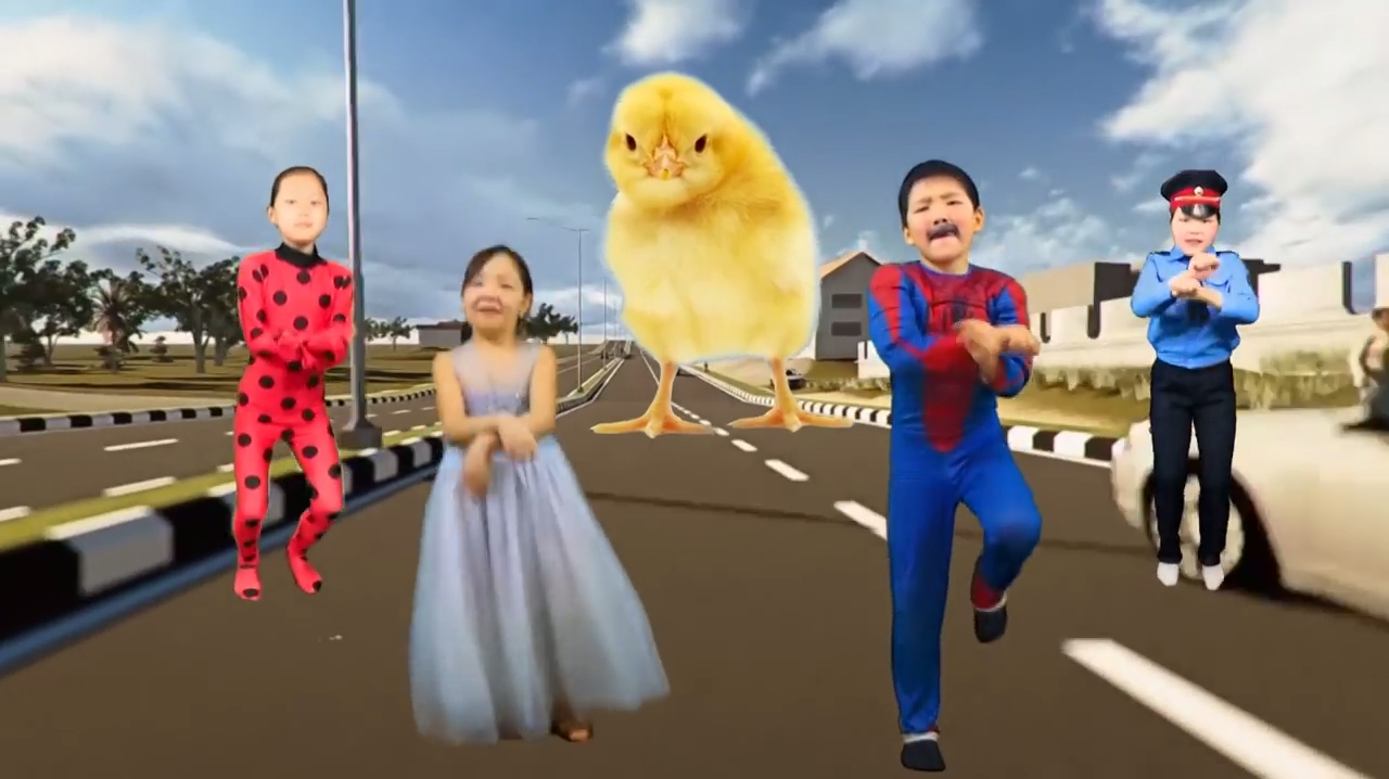 儿童亲子游戏-宝宝躲进了小鸡的肚子里