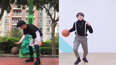 模仿帝模仿蔡徐坤打篮球合集