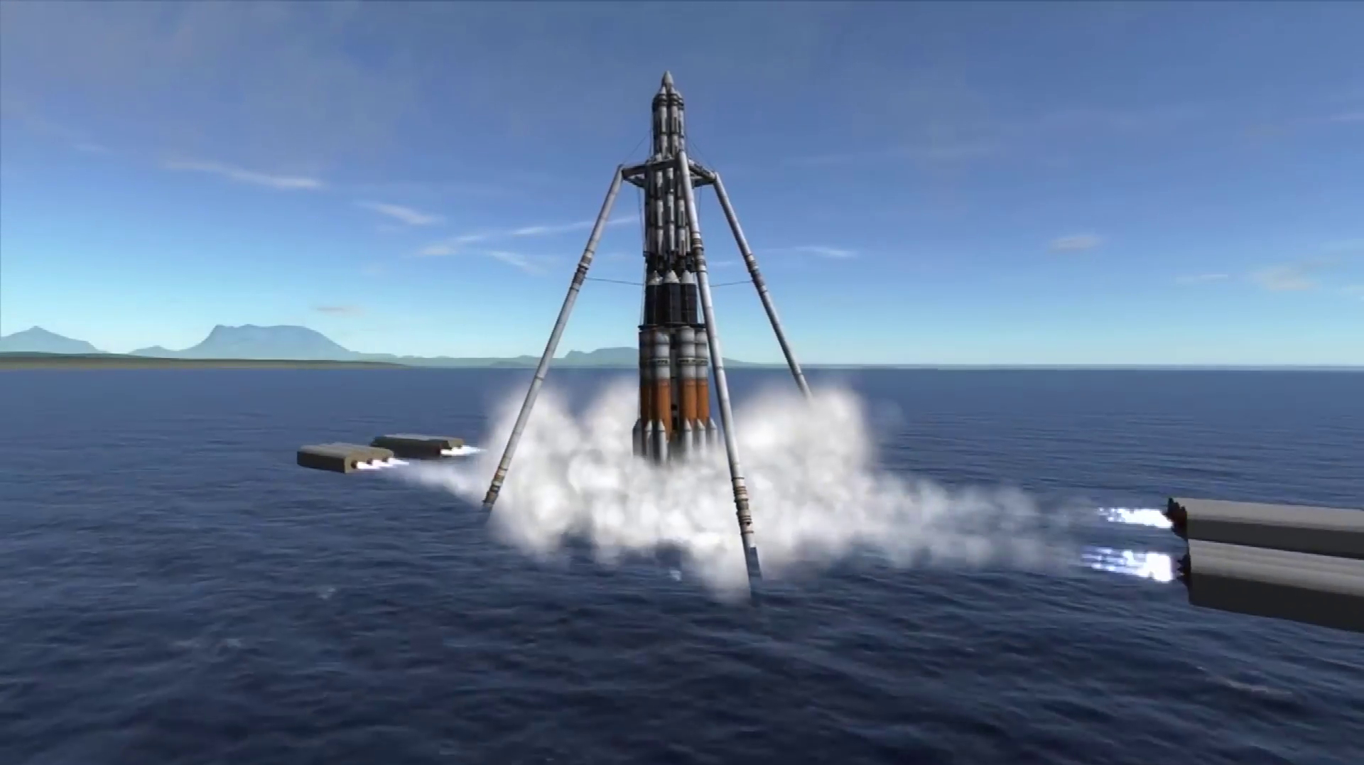 坎巴拉太空计划:脑洞大开,在水下发射火箭!