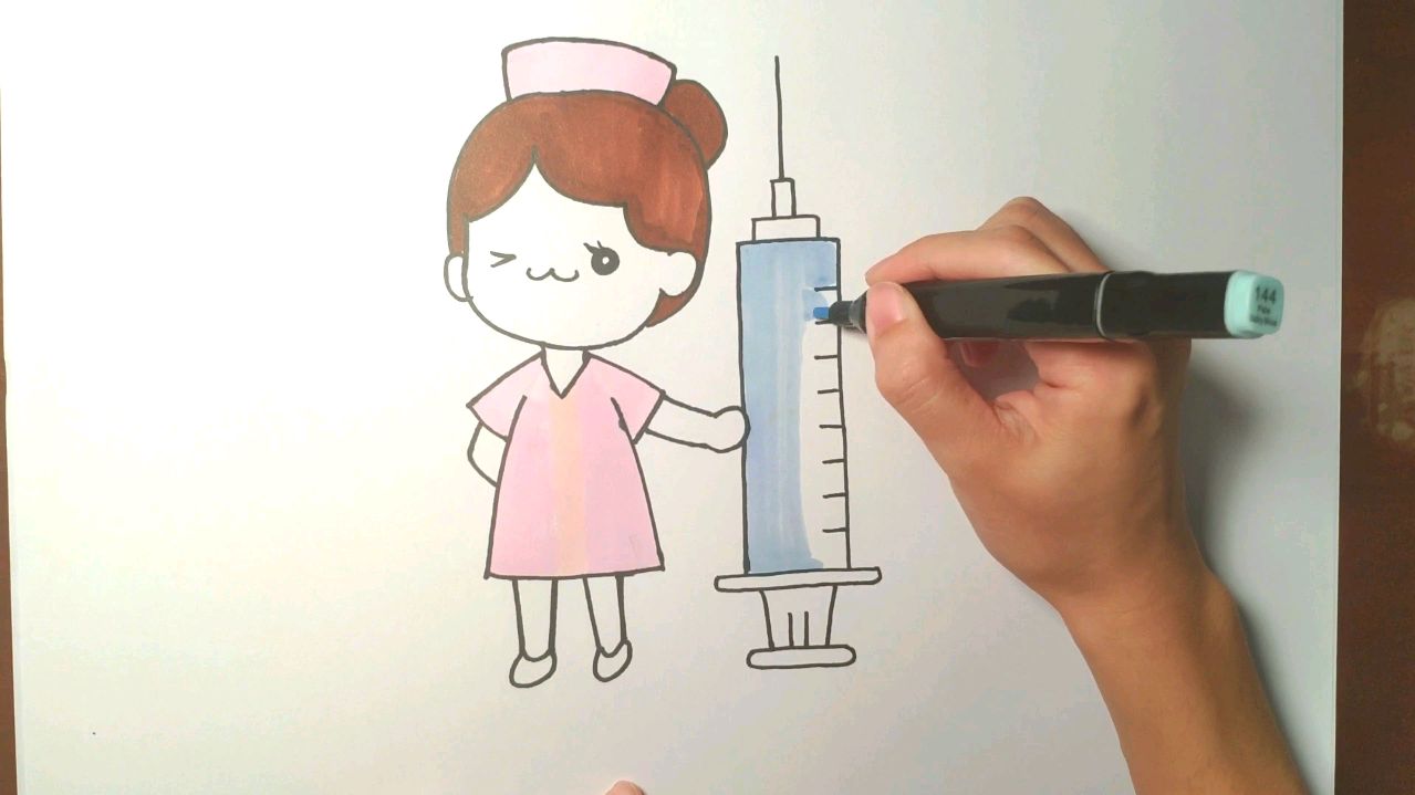 美丽的护士姐姐怎么画?