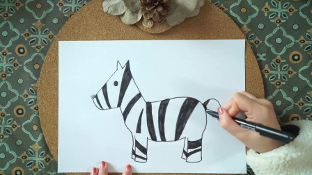 6漂亮可爱的斑马画法  03:34  来源:爱奇艺-儿童绘画学习:小斑马的
