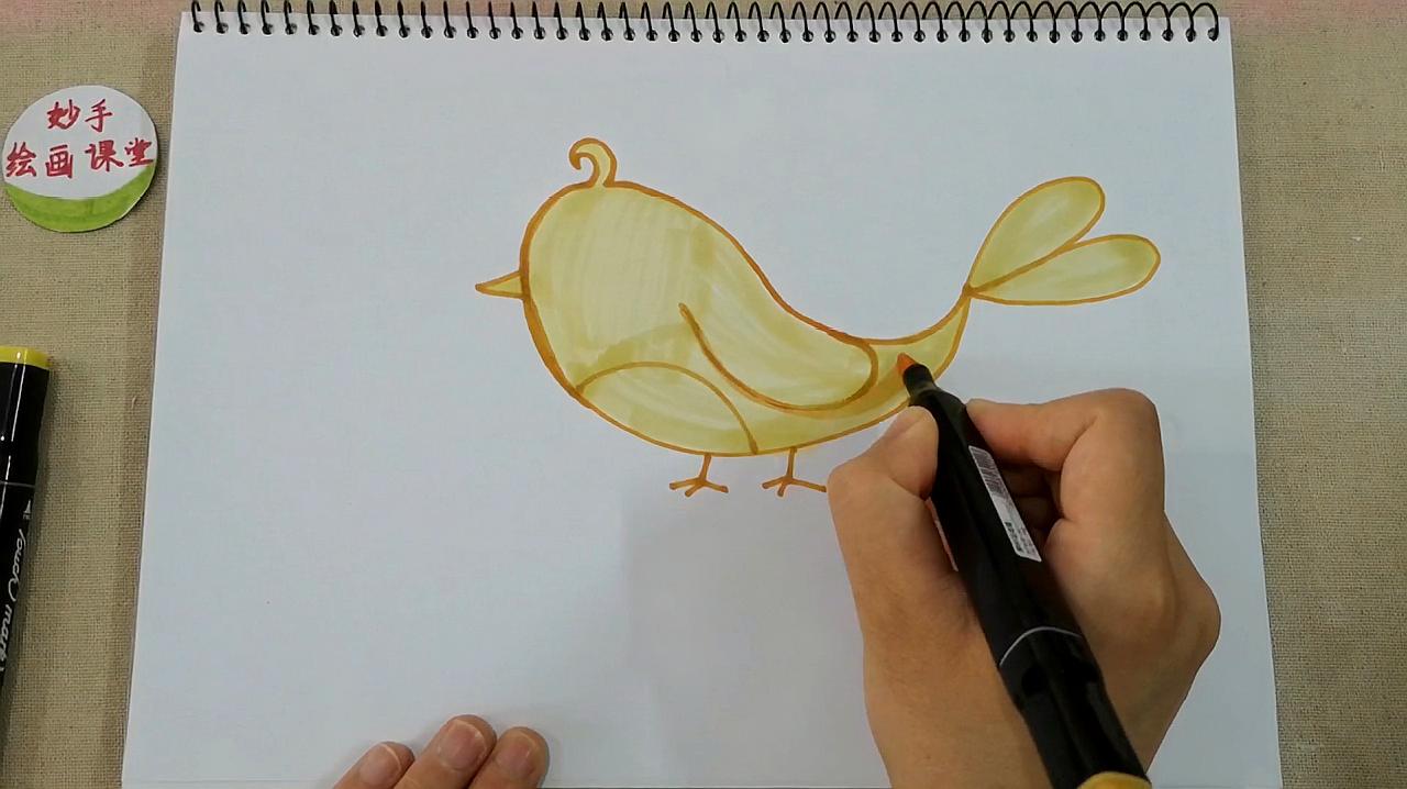 简笔画黄鹂鸟的简单画法,小伙伴们一起来画吧