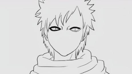 卡通简笔画 我爱罗 很简单的 来学习一下吧 爱言情