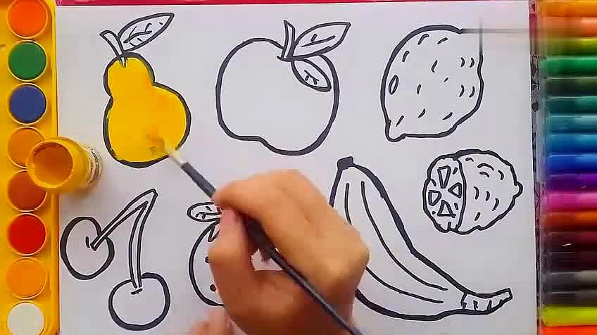 学习画画入门教程:水彩水果