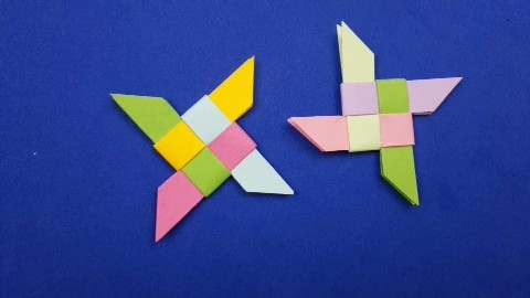 手把手教你折好玩的小飞镖,小朋友最喜欢,手工折纸视频教程