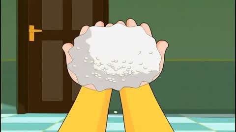 儿子和小头爸爸动画视频分享 :大头儿子和小头爸爸:围裙妈妈教你淘米