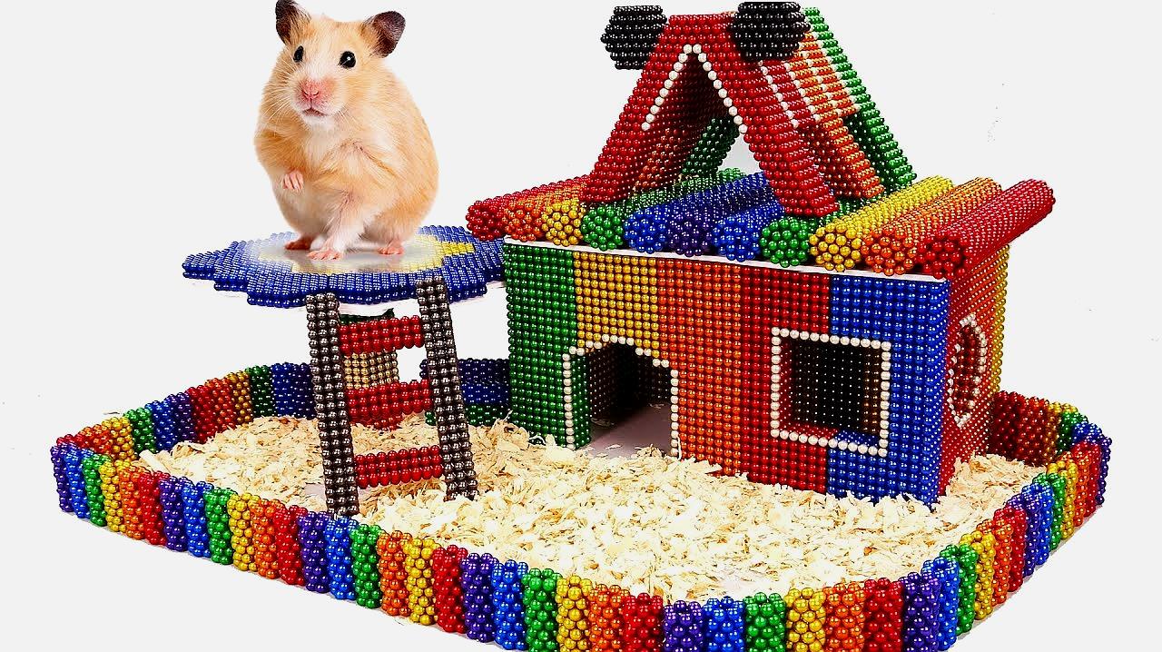 彩色磁力球巴克球玩具拼装大大的房屋