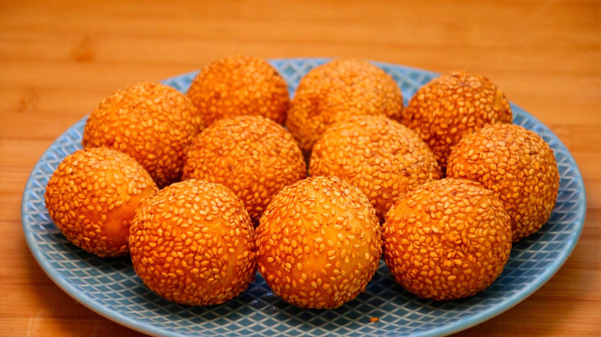 空心麻球好吃做法,不开裂,不变形,酥脆美味,做法简单易学