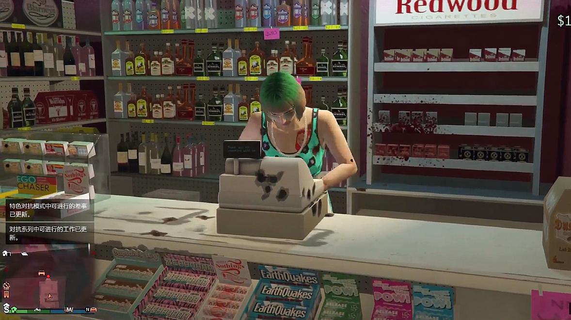 gta5:好惨!抢个超市结果被警察一枪爆头!