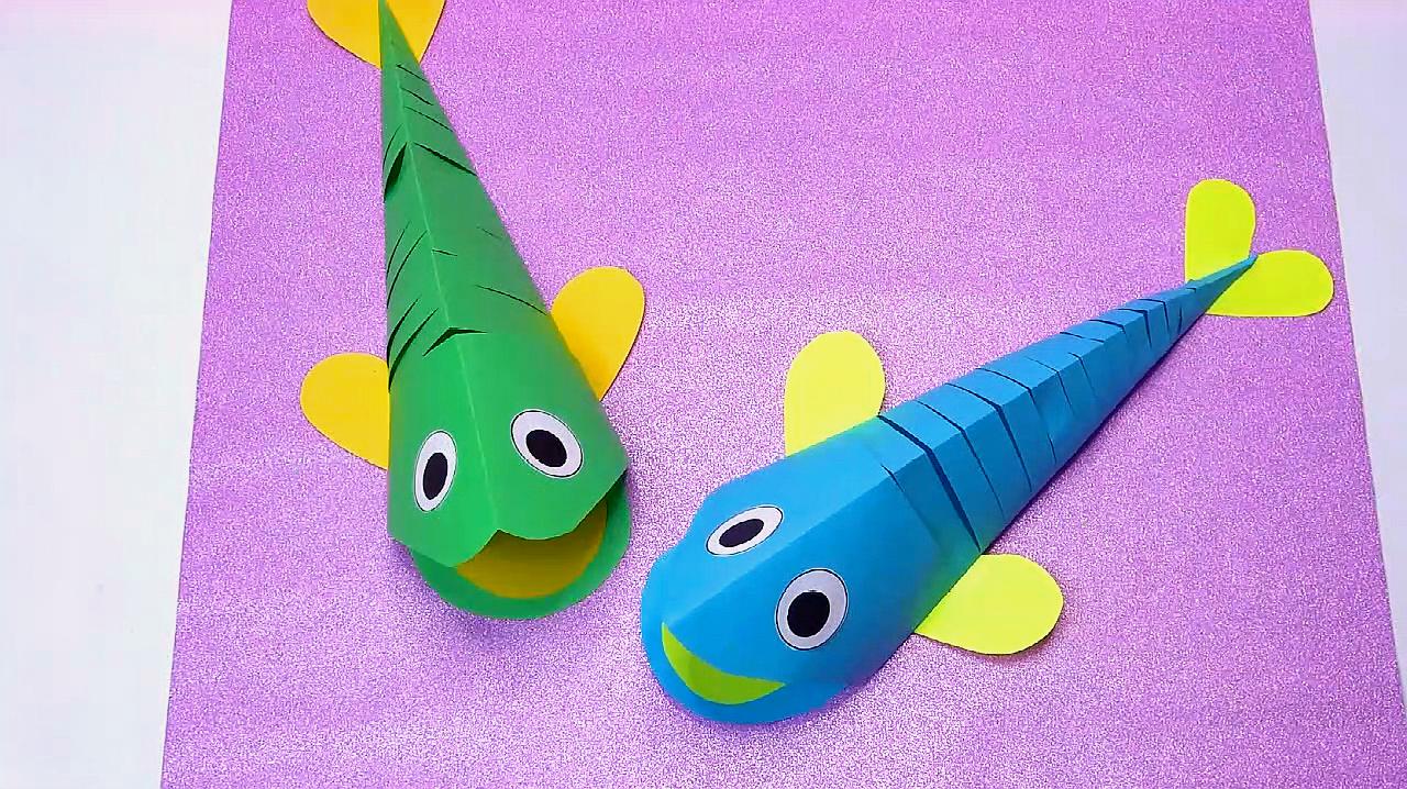 03:22  来源:爱奇艺-儿童手工折纸小动物:简单又漂亮立体小鱼的折法