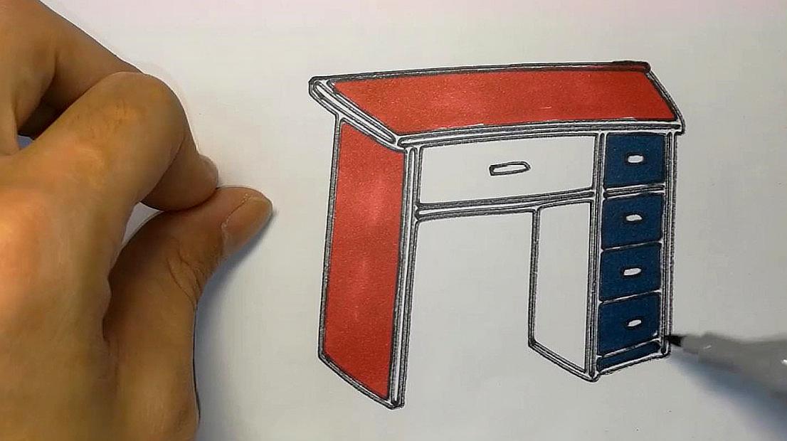 桌子简笔画怎么画