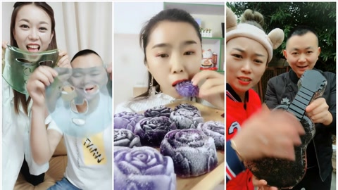 吃冰达人夫妻 一口一个嘎嘣脆