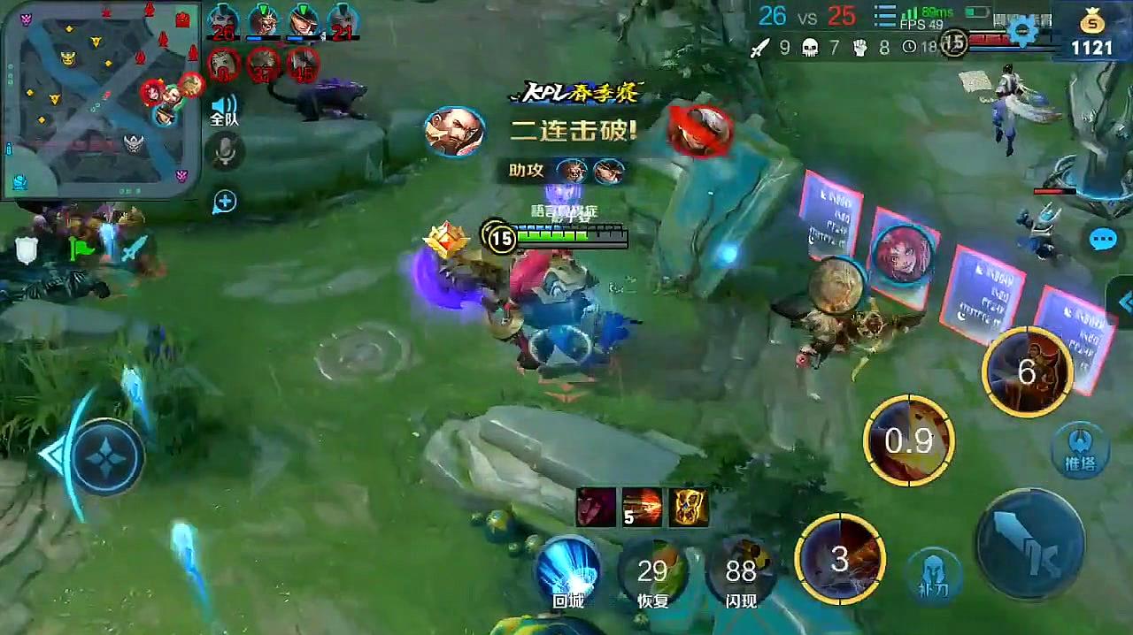 王者荣耀:真怕曹操带闪现,这操作见人直接越塔秒,根本不怕死