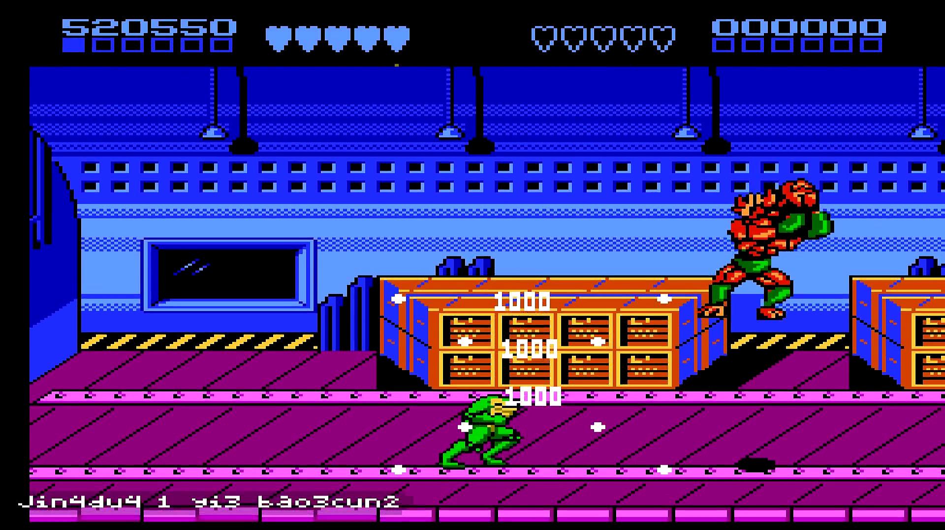 经典fc动作游戏《忍者蛙与双截龙》第5关