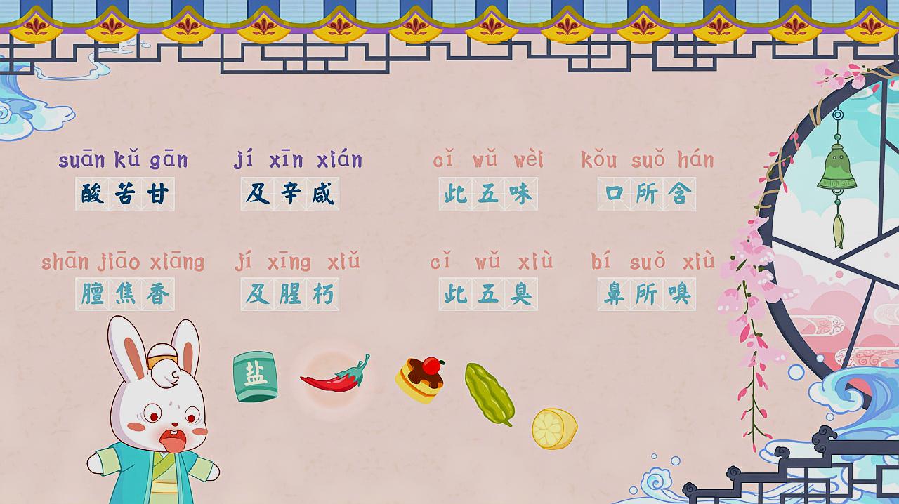3《三字经》第十五篇:稻粱菽,麦黍稷.此六谷,人所食.马牛羊,鸡犬豕.