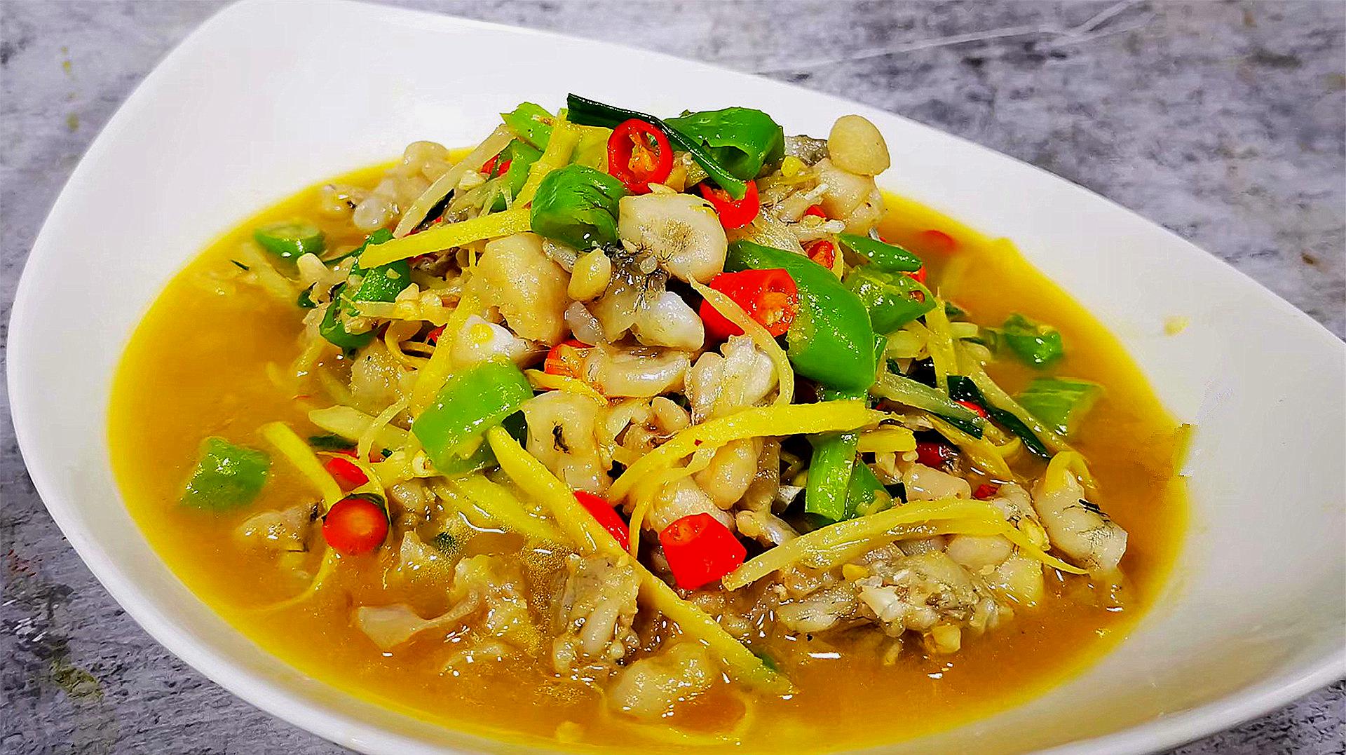 喜欢吃牛蛙的注意了,大厨教你新做法"口水蛙",酸辣嫩特别好吃