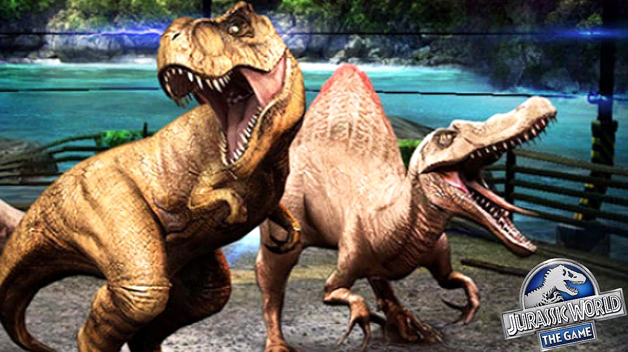 侏罗纪世界游戏 掠食哥罗龙的1v3教学 恐龙公园