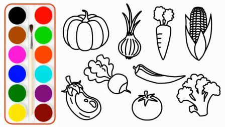 教你快速画出好看的蔬菜水果,儿童简笔画玩具