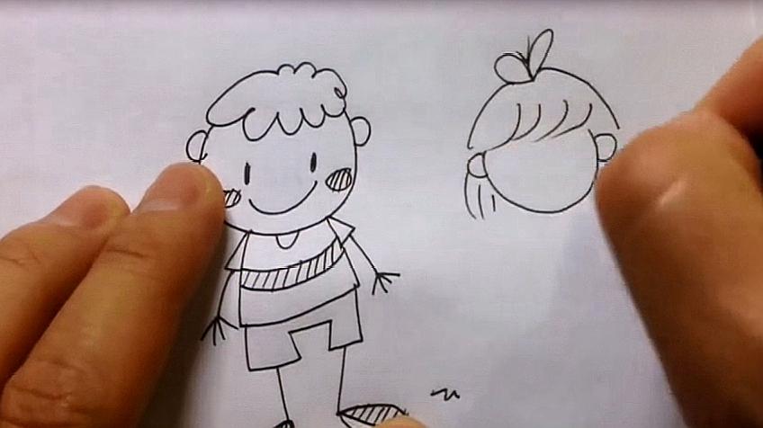 小男孩怎么画